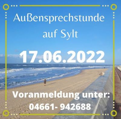 Außensprechstunde auf Sylt am 17.06.2022